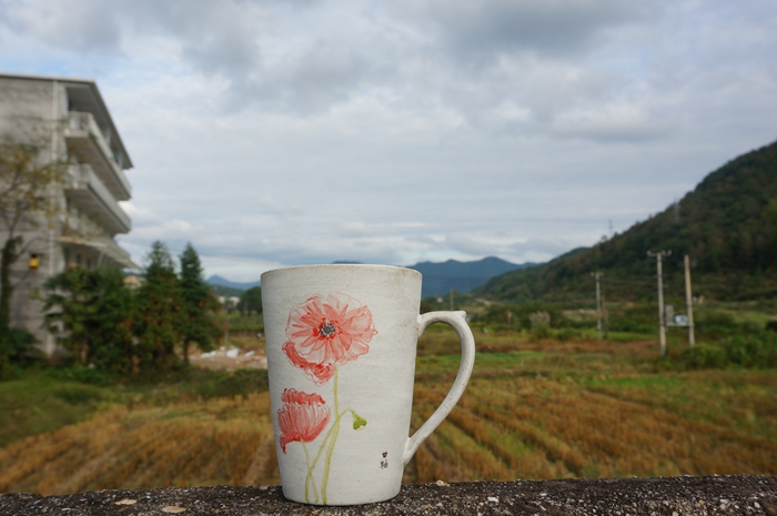 廿釉手绘高杯
