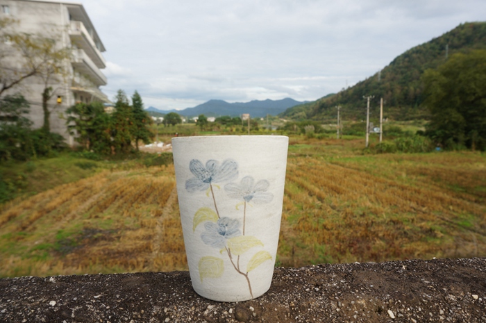 廿釉手绘高杯