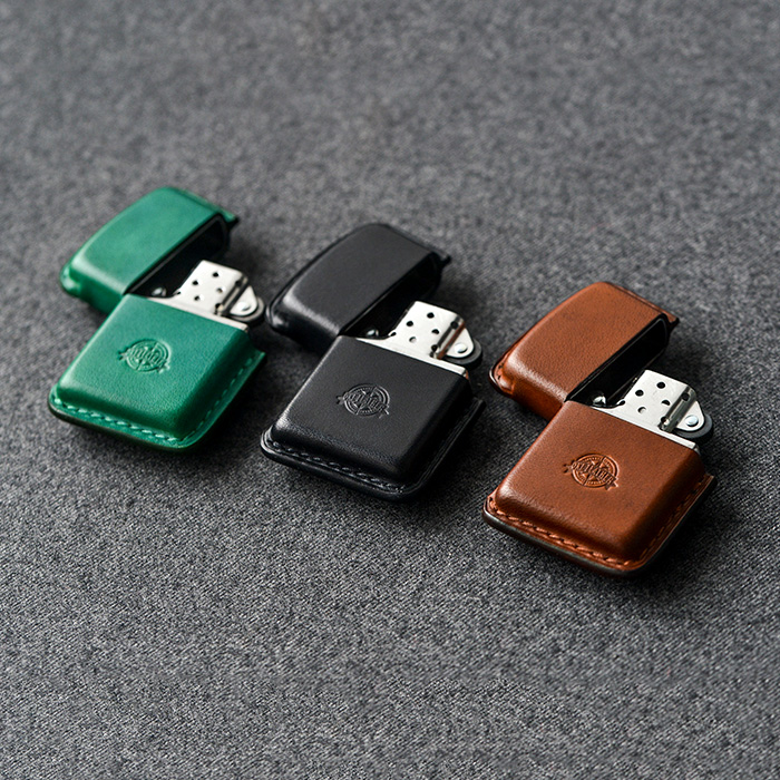 一皮 one leather 打火机ZIPPO正版创意个性防风刻字打火机套装（皮套+打火机）