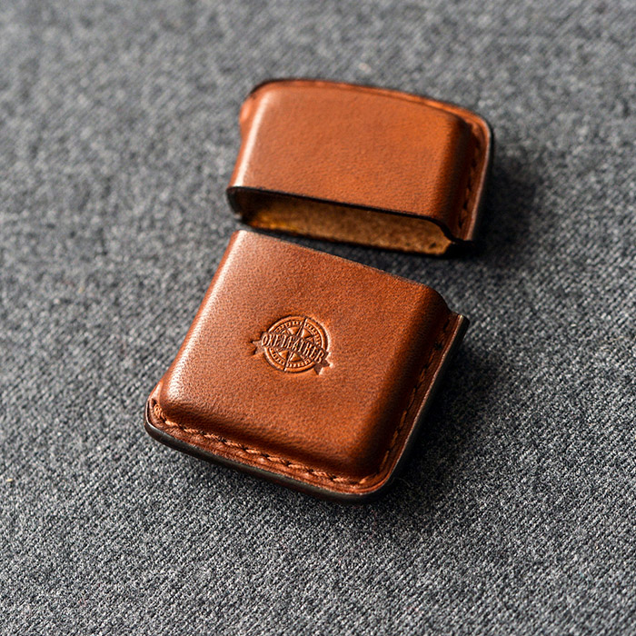 一皮 one leather 打火机皮套ZIPPO正版创意个性皮套防风刻字男真皮（皮套）