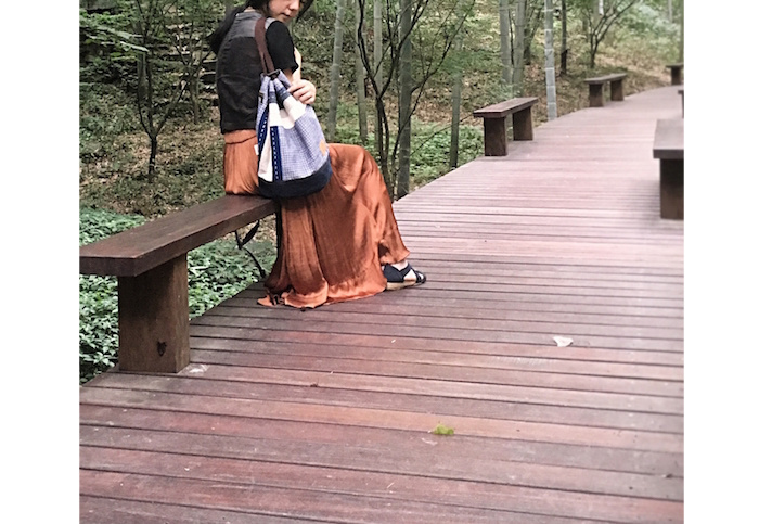 丁香  江南手织土布  拼布水桶包