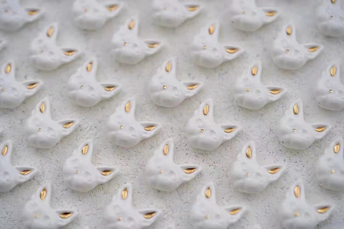 陶瓷猫咪耳环